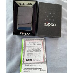 New Zippo Lighter Dark Metal Tone